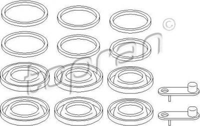 Topran 113 495 ремкомплект, тормозной суппорт на VW TOUAREG (7LA, 7L6, 7L7)