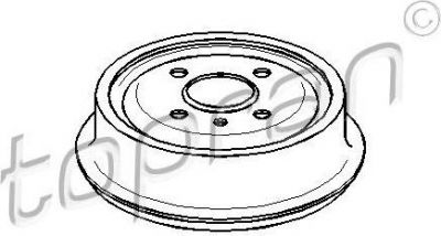 Topran 200 930 тормозной барабан на OPEL KADETT E универсал (35_, 36_, 45_, 46_)