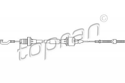 Topran 201 351 трос, управление сцеплением на OPEL CORSA B (73_, 78_, 79_)