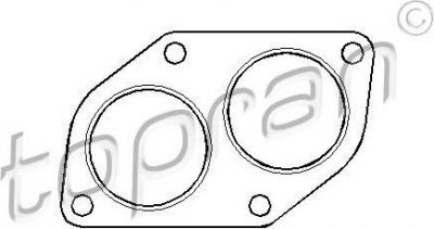 Topran 201 742 прокладка, труба выхлопного газа на OPEL ASCONA C Наклонная задняя часть (84_, 89_)
