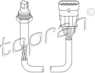 Topran 201 756 лямбда-зонд на OPEL VECTRA A (86_, 87_)