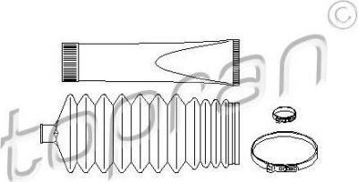 Topran 201 783 комплект пылника, рулевое управление на OPEL CORSA B (73_, 78_, 79_)