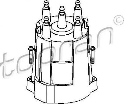 Topran 202 000 крышка распределителя зажигания на OPEL ASCONA C (81_, 86_, 87_, 88_)