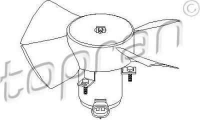 Topran 202 362 вентилятор, охлаждение двигателя на OPEL VECTRA A (86_, 87_)