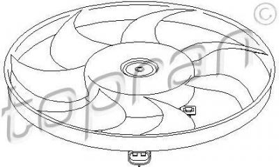 Topran 202 364 вентилятор, охлаждение двигателя на OPEL VECTRA A (86_, 87_)