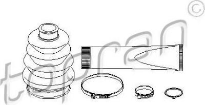 Topran 202 416 комплект пылника, приводной вал на OPEL ASTRA G универсал (F35_)