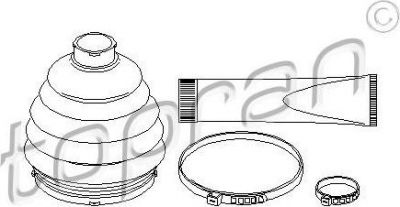 Topran 202 435 комплект пылника, приводной вал на OPEL VECTRA A (86_, 87_)