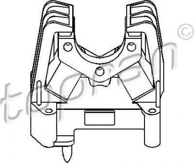 Topran 205 136 подвеска, двигатель на OPEL VECTRA B универсал (31_)