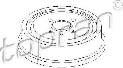 Topran 205 238 тормозной барабан на OPEL ASTRA F Van (55_)