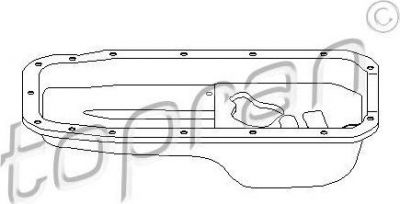 Topran 205 598 масляный поддон на OPEL KADETT E Combo (38_, 48_)