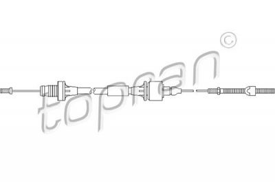 Topran 205 612 трос, управление сцеплением на OPEL CORSA B (73_, 78_, 79_)