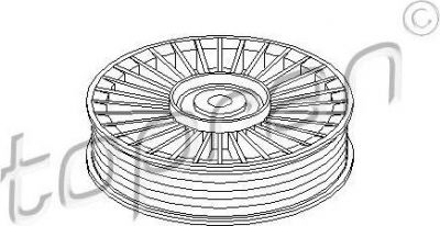 Topran 205 756 паразитный / ведущий ролик, поликлиновой ремень на OPEL ASTRA G универсал (F35_)