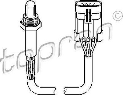 Topran 206 195 лямбда-зонд на OPEL ASTRA G универсал (F35_)