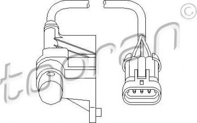 Topran 206 207 датчик частоты вращения, управление двигателем на OPEL ASTRA G универсал (F35_)