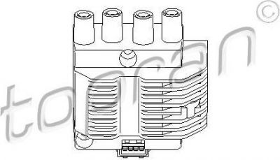 Topran 206 637 катушка зажигания на OPEL ASTRA F Van (55_)