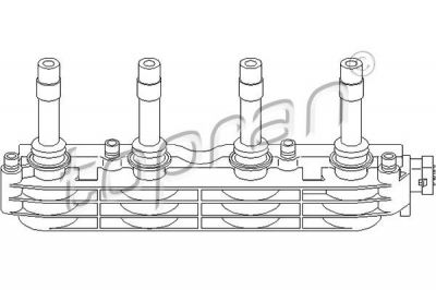 Topran 206 640 катушка зажигания на OPEL ZAFIRA A (F75_)