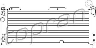 Topran 206 676 радиатор, охлаждение двигателя на OPEL CORSA B (73_, 78_, 79_)