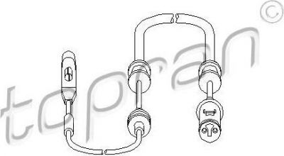 Topran 206 697 датчик, износ тормозных колодок на OPEL ASTRA G универсал (F35_)