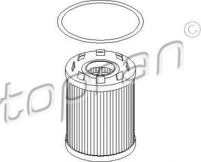 Topran 206 963 масляный фильтр на OPEL MERIVA