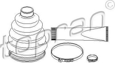 Topran 206 989 комплект пылника, приводной вал на AUDI A4 Allroad (8KH, B8)