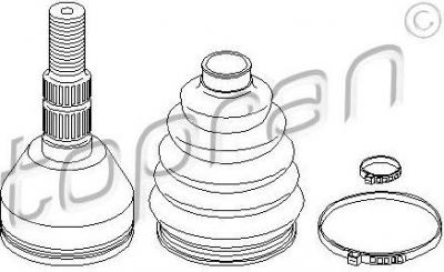 Topran 207 192 шарнирный комплект, приводной вал на OPEL ASTRA H GTC (L08)