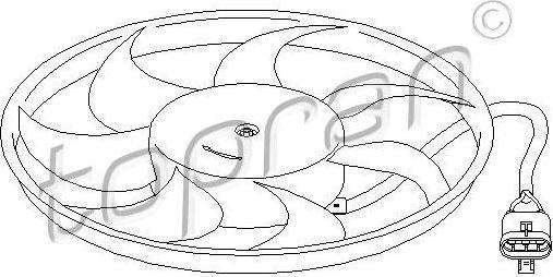 Topran 207 210 вентилятор, охлаждение двигателя на OPEL ASTRA G универсал (F35_)