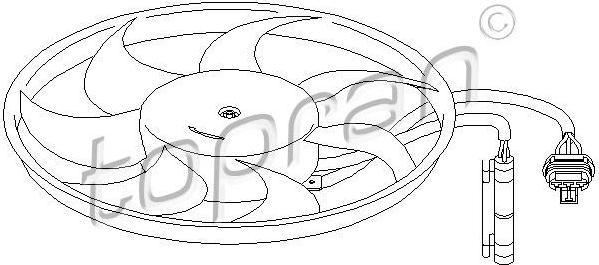 Topran 207 218 вентилятор, охлаждение двигателя на HYUNDAI GETZ (TB)