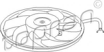 Topran 207 220 вентилятор, охлаждение двигателя на OPEL ASTRA G универсал (F35_)