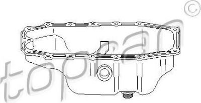 Topran 207 316 масляный поддон на SKODA OCTAVIA Combi (1U5)