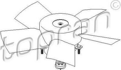Topran 207 321 вентилятор, охлаждение двигателя на OPEL OMEGA B (25_, 26_, 27_)