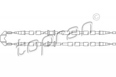 Topran 207 367 трос, стояночная тормозная система на OPEL ZAFIRA A (F75_)