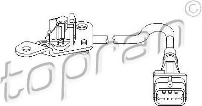 Topran 207 416 датчик частоты вращения, управление двигателем на OPEL ASTRA H фургон (L70)
