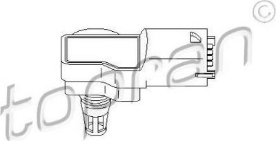 Topran 207 421 датчик, давление наддува на OPEL VECTRA C