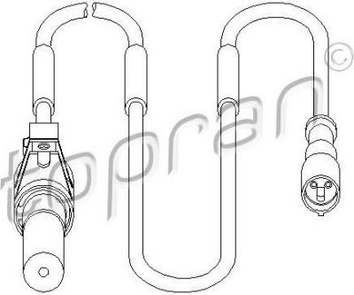 Topran 207 451 датчик, частота вращения колеса на OPEL CORSA B (73_, 78_, 79_)