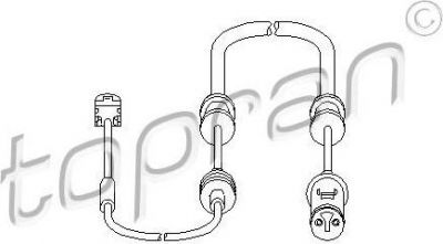 Topran 207 454 датчик, износ тормозных колодок на OPEL ASTRA G универсал (F35_)