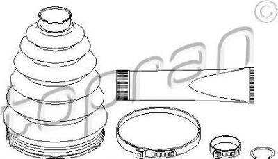 Topran 207 495 комплект пылника, приводной вал на NISSAN PRIMASTAR фургон (X83)