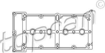 Topran 207 620 прокладка, крышка головки цилиндра на OPEL MERIVA