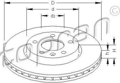 Topran 207 982 тормозной диск на OPEL ASTRA GTC J