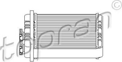 Topran 207 988 теплообменник, отопление салона на OPEL ZAFIRA A (F75_)