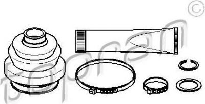 Topran 300 115 комплект пылника, приводной вал на FORD SCORPIO I (GAE, GGE)