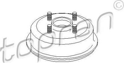 Topran 300 489 тормозной барабан на FORD ESCORT VII седан (GAL, AFL)