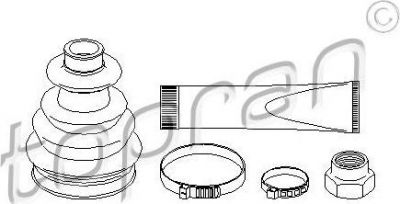 Topran 301 251 комплект пылника, приводной вал на FORD FIESTA IV (JA_, JB_)