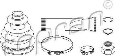 Topran 301 253 комплект пылника, приводной вал на RENAULT MEGANE II (BM0/1_, CM0/1_)