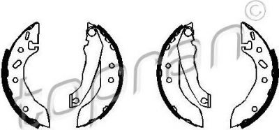 Topran 301 315 комплект тормозных колодок на FORD KA (RB_)