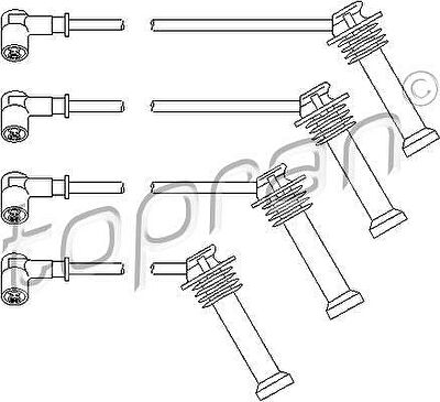 Topran 302 041 комплект проводов зажигания на FORD MONDEO III седан (B4Y)