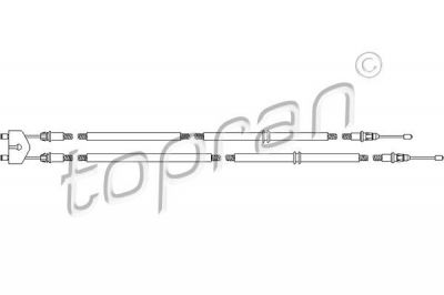 Topran 302 063 трос, стояночная тормозная система на FORD SCORPIO I (GAE, GGE)