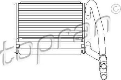 Topran 302 110 теплообменник, отопление салона на FORD FOCUS (DAW, DBW)