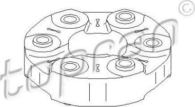 Topran 302 407 шарнир, продольный вал на FORD TRANSIT фургон
