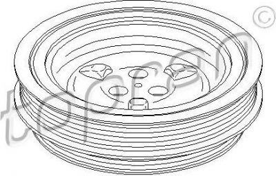 Topran 302 813 ременный шкив, коленчатый вал на PEUGEOT BOXER фургон