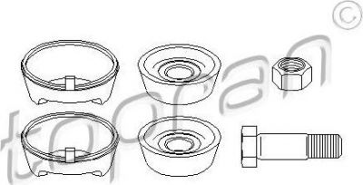 Topran 400 528 ремкомплект, поперечный рычаг подвески на MERCEDES-BENZ S-CLASS (W126)
